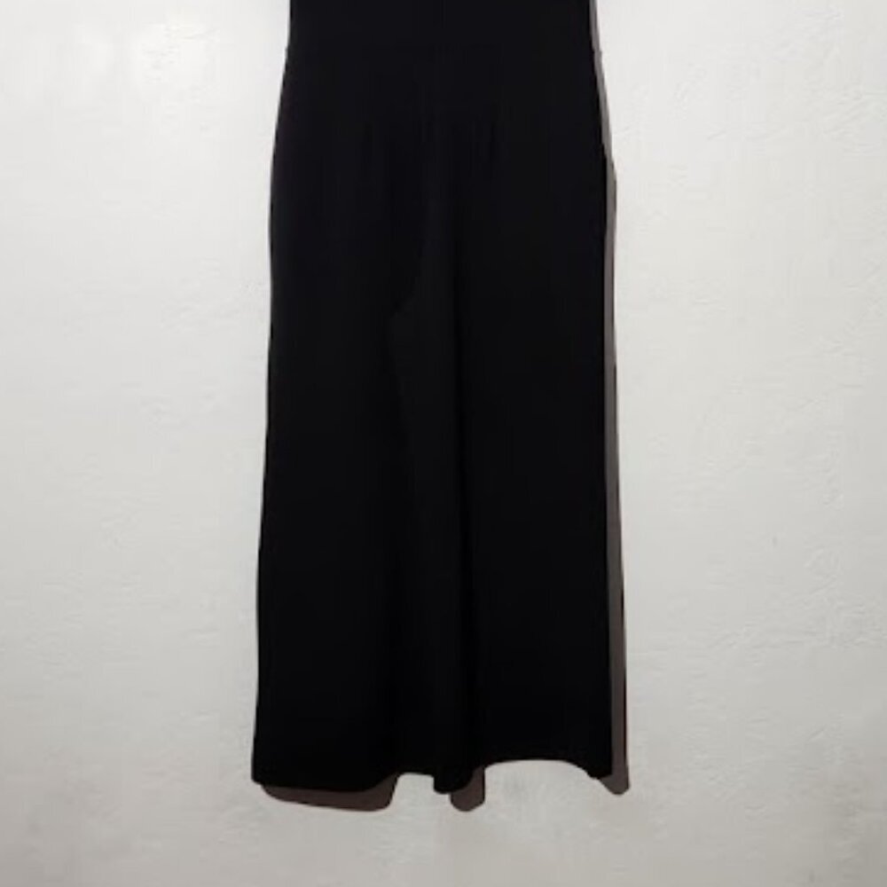 Donna Morgan Women Ruffle Cold Shoulder Jumpsuit in Black Size 4 - Picture 4 of 5
